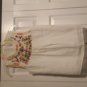J Crew Embroidered Linen Top